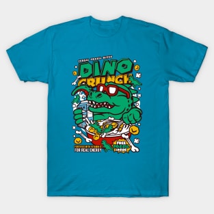 Retro Cartoon Cereal Box // Dino Crunch // Funny Vintage Breakfast Cereal T-Shirt